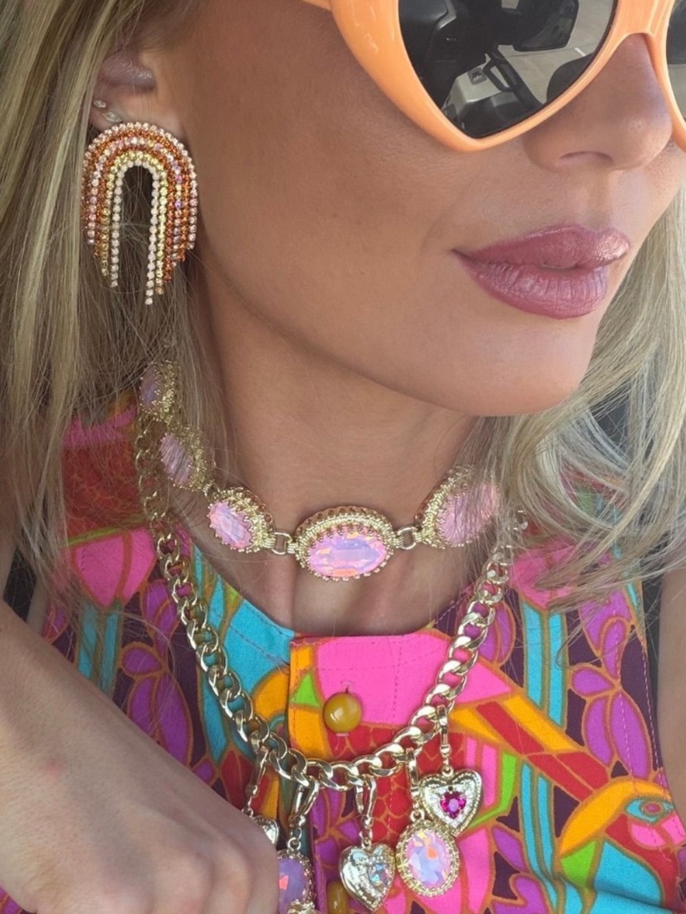 NEW Feed Me Gems Pink Opal “Princess” Necklace - Picture 3 of 13